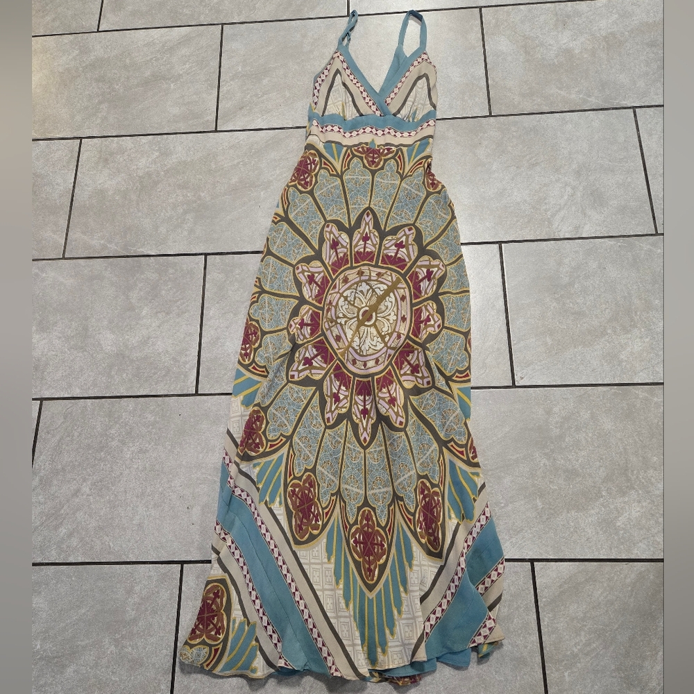 Nicole Miller Collection Maxi Dress 100% Silk Size 2